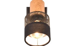 Nandini Spotlight E14 matt svart/trä