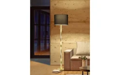 Nandor Golvlampa E27 + LED svart/guld