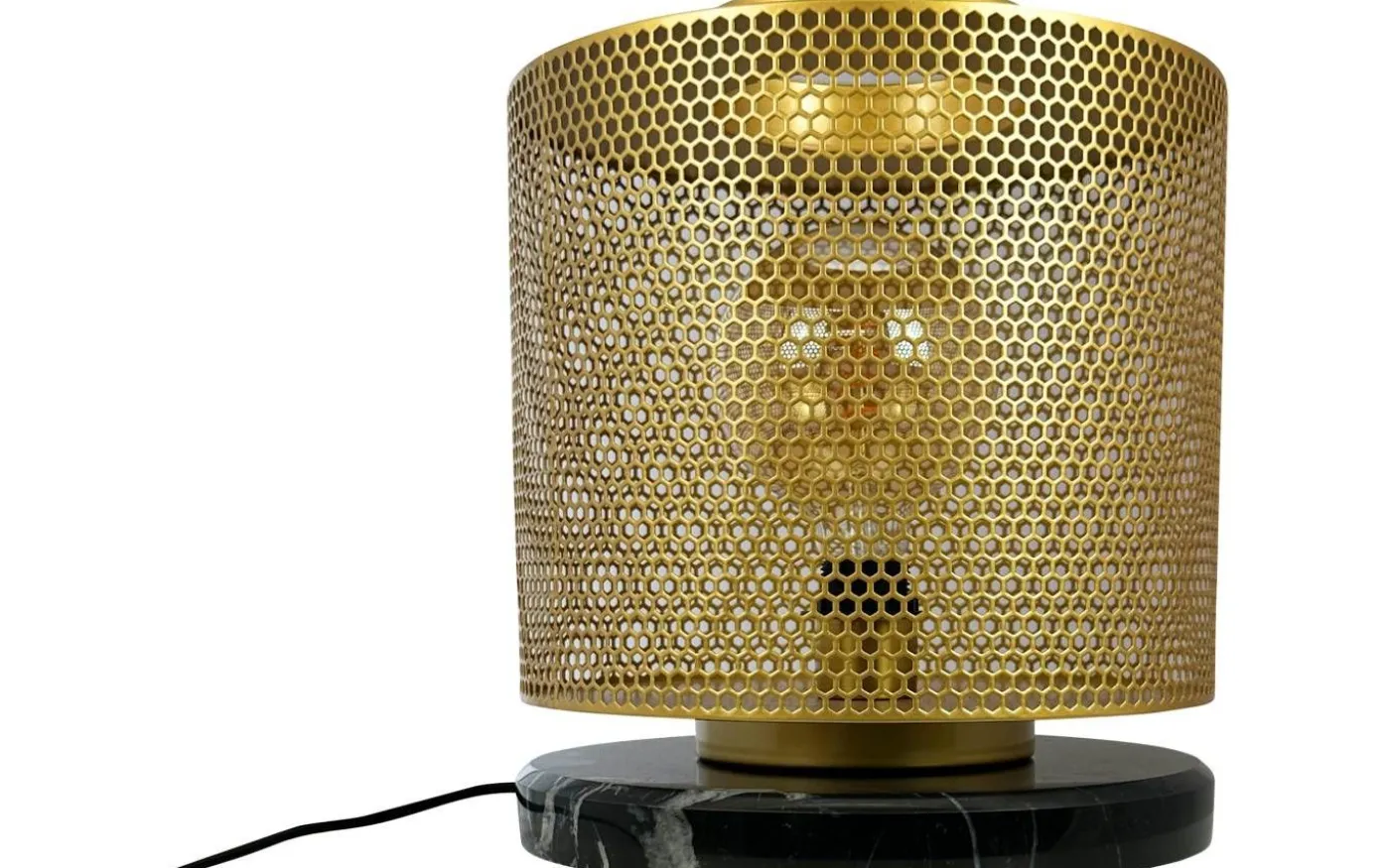 Nantes Bordslampa 35cm Mässing/Svart Marmor