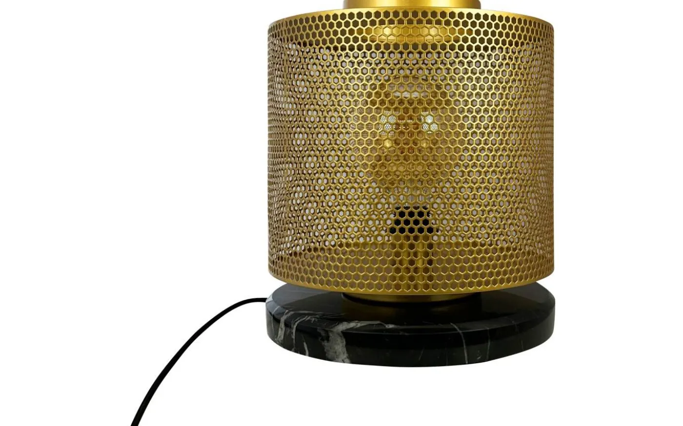 Nantes Bordslampa 35cm Mässing/Svart Marmor