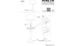 New August Bordslampa 49cm Matt Mässing