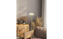 New August Golvlampa 140cm Matt Mässing/Vit