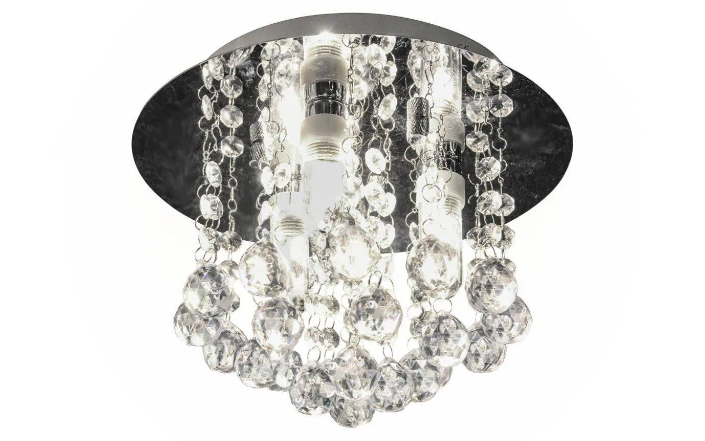Nicoline Kristallplafond 26cm Krom IP44