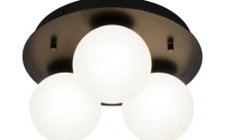 Nicosia Plafond 25cm 3L Badrum Svart/Vit IP44