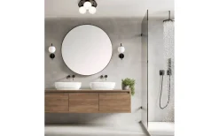 Nicosia Plafond 25cm 3L Badrum Svart/Vit IP44