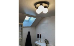 Nicosia Plafond 25cm 3L Badrum Svart/Vit IP44
