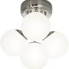 Nicosia Plafond 26cm 4L Badrum Krom/Vit IP44