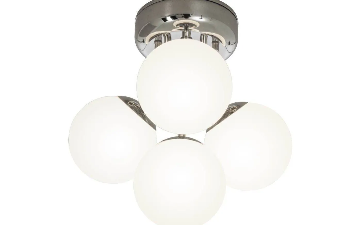 Nicosia Plafond 26cm 4L Badrum Krom/Vit IP44