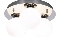 Nicosia Plafond 25cm 3L Badrum Krom/Vit IP44