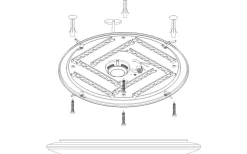 Nieves Plafond 51cm LED 3000K 31W Vit