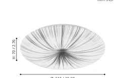 Nieves Plafond 51cm LED 3000K 31W Vit