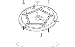 Nieves Plafond 41cm LED 3000K 19,5W Vit