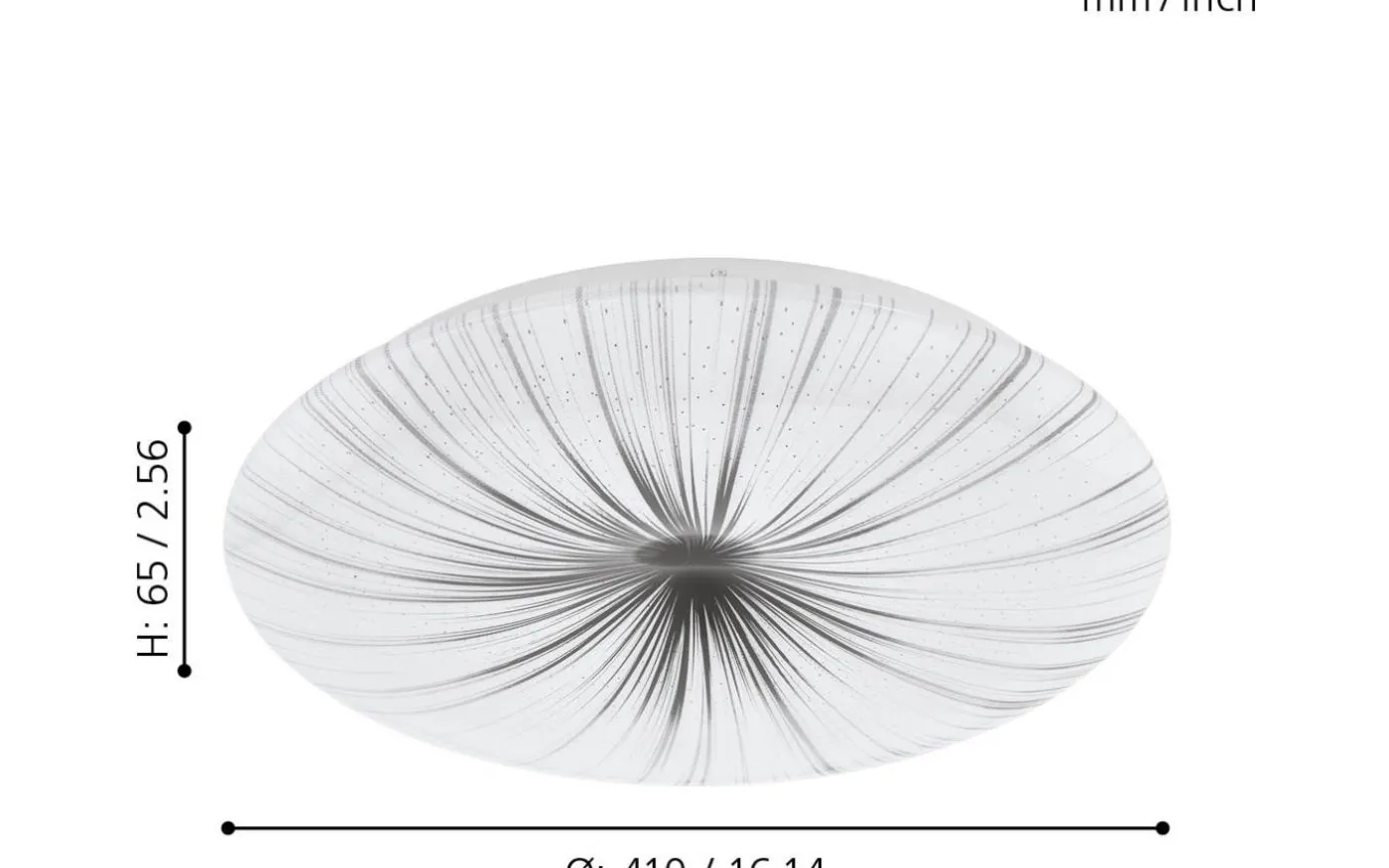 Nieves Plafond 41cm LED 3000K 19,5W Vit