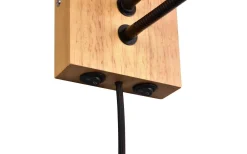 Nilam Vägglampa med läslampa 25cm LED + E27 naturträ