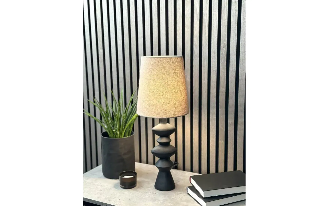 Nina Bordslampa 54cm Svart