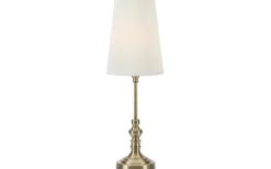 Noble Bordslampa 56cm Offwhite/Antikmässing