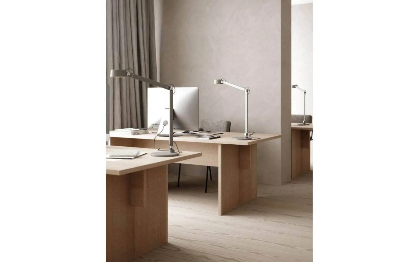 Nobu Skrivbord/Vägglampa 47cm Grå