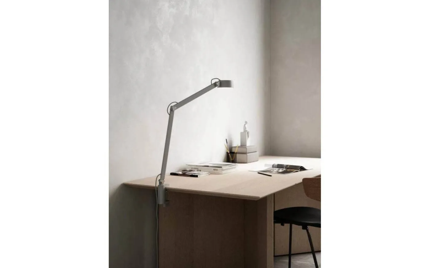 Nobu Skrivbord/Vägglampa 47cm Grå