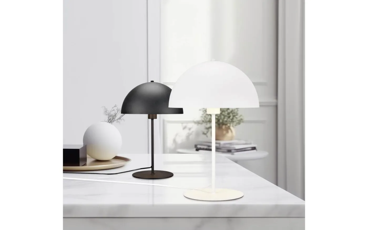 Nola Bordslampa 30cm E14 matt vit