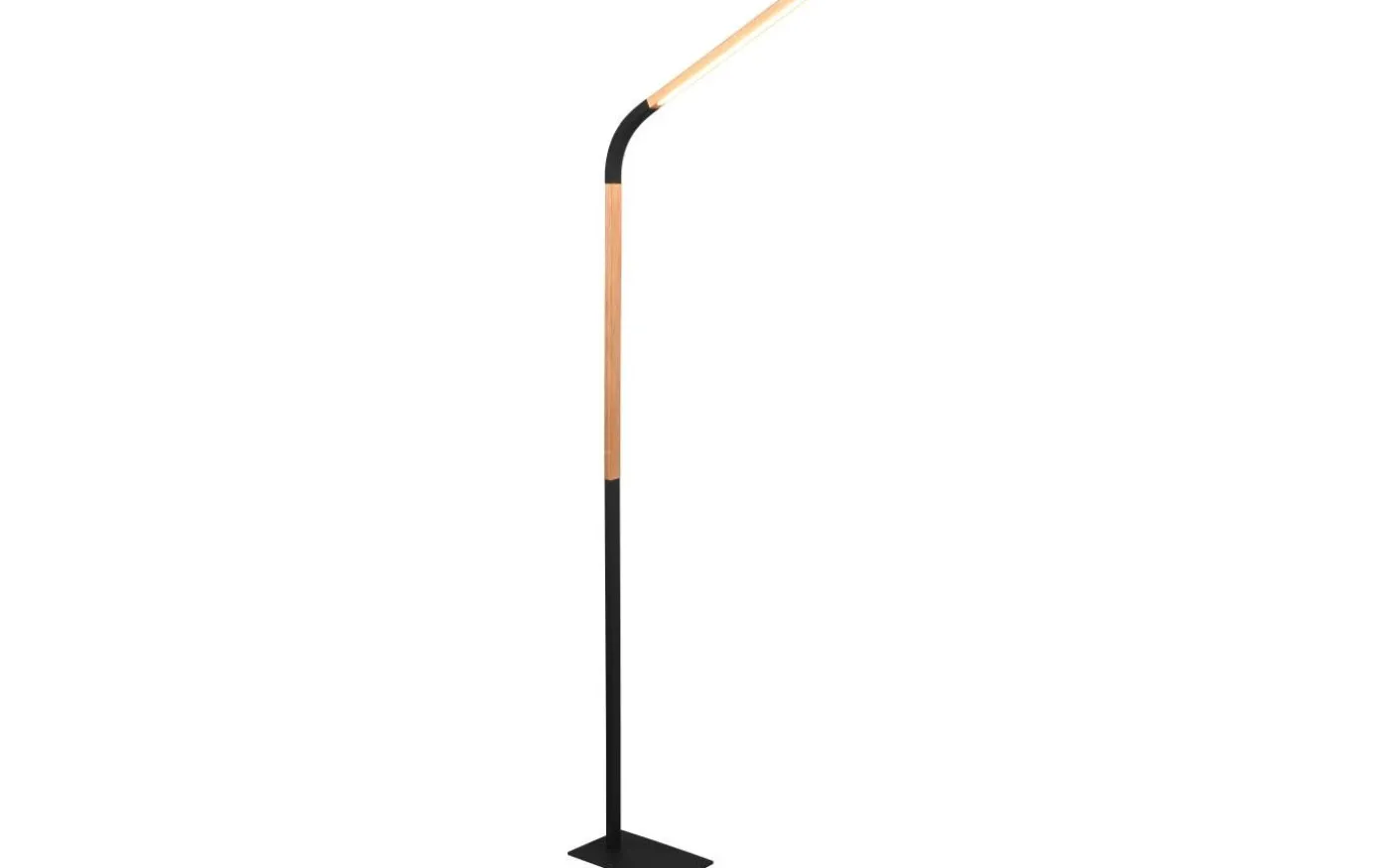 Norris Golvlampa LED matt svart/trä