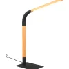 Norris Skrivbordslampa LED mattsvart/trä