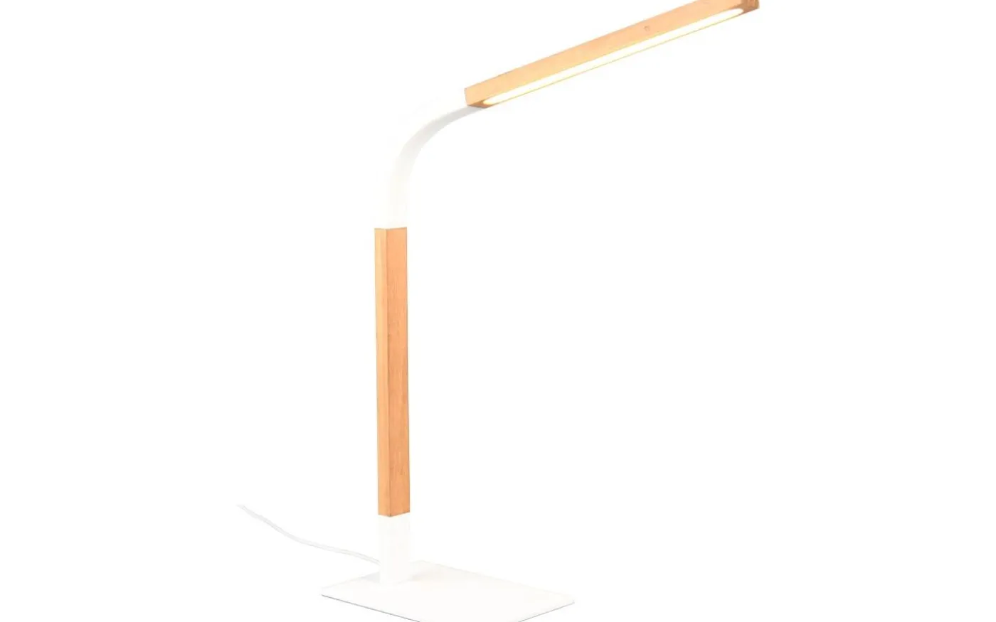 Norris Skrivbordslampa LED matt vit/trä