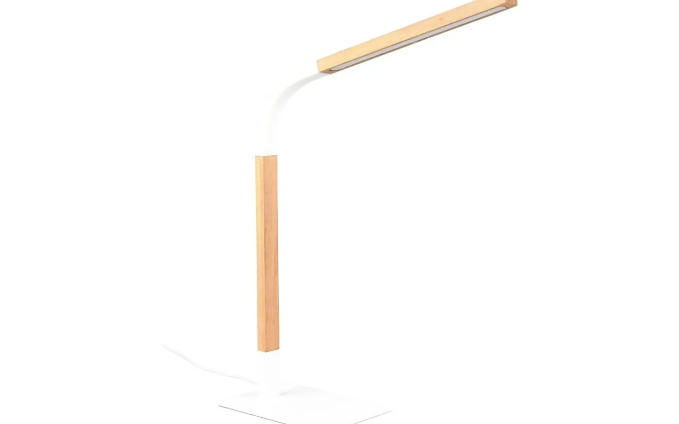 Norris Skrivbordslampa LED matt vit/trä