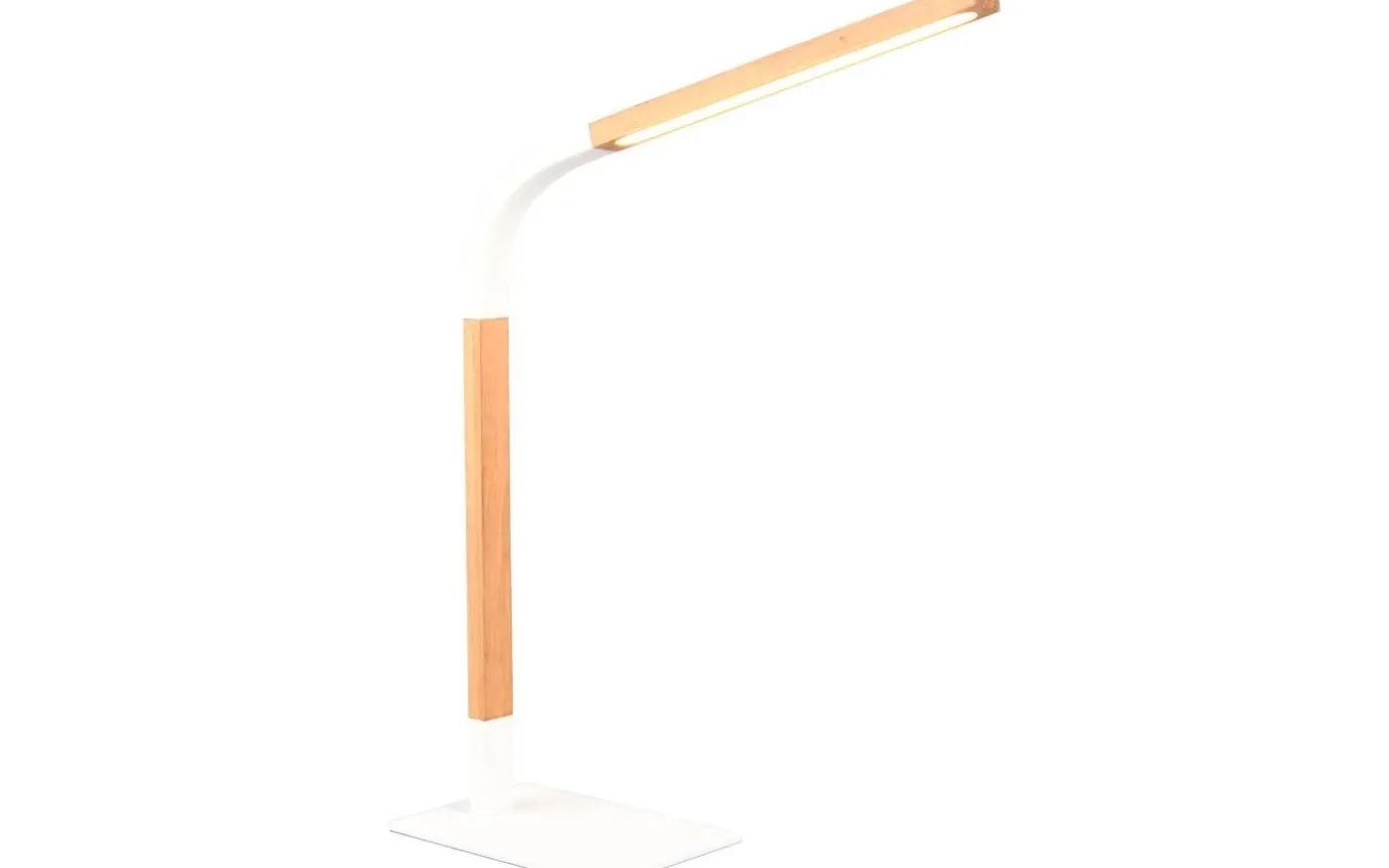 Norris Skrivbordslampa LED matt vit/trä