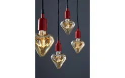 Notice Takupphäng 9cm E27 2m kabel Tak Röd