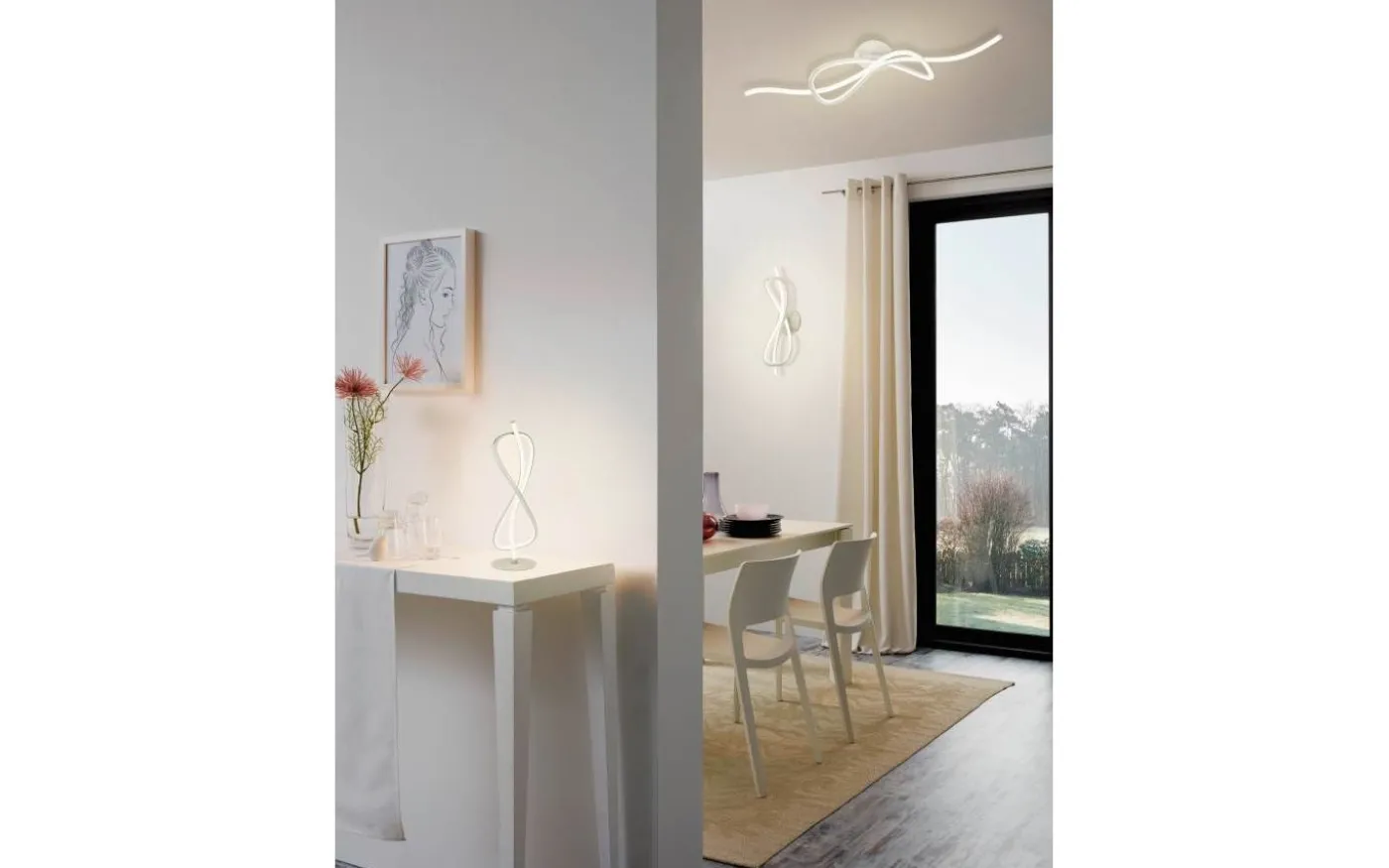 Novafel Bordslampa 41cm LED 3000K 10W Nickel