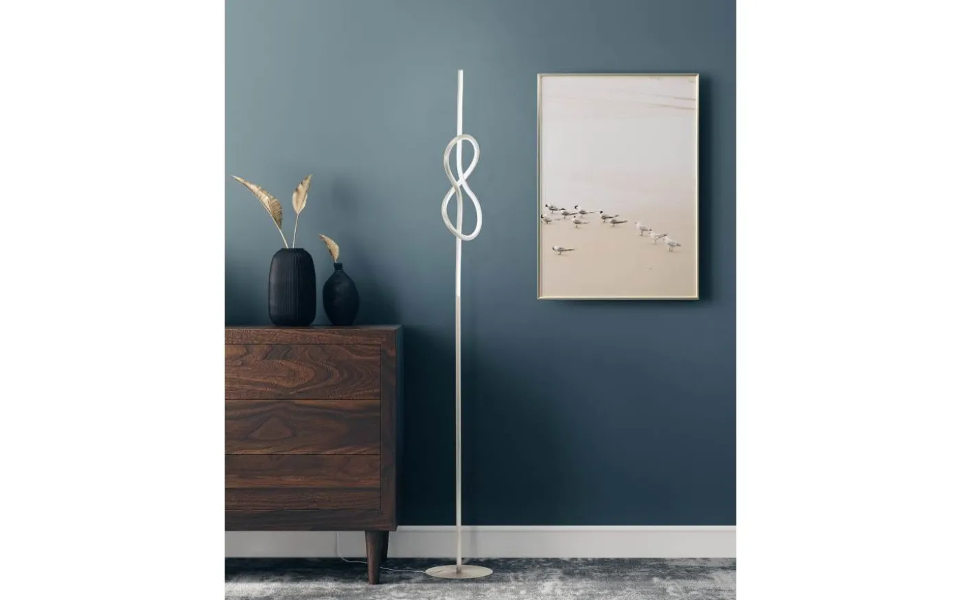 Novafeltria Golvlampa 160cm LED 3000K 13W Nickel