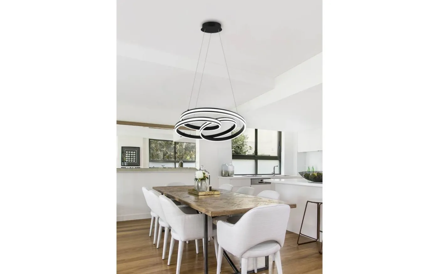 Nuria Takpendel 60cm LED mattsvart