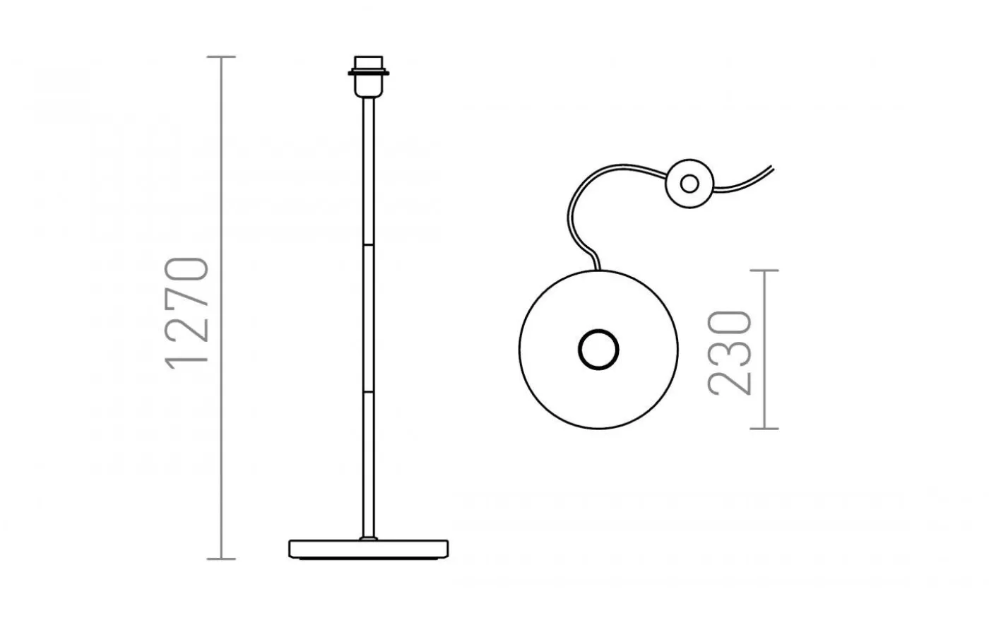 Nyc Golvfot 127cm Krom