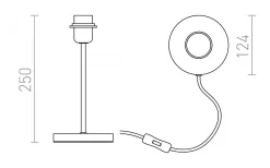 Nyc Lampfot 25cm Krom