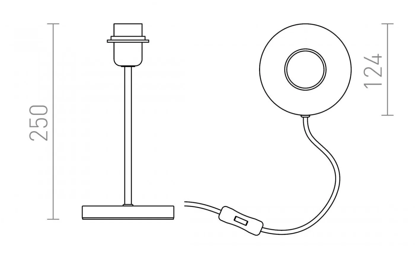 Nyc Lampfot 25cm Krom