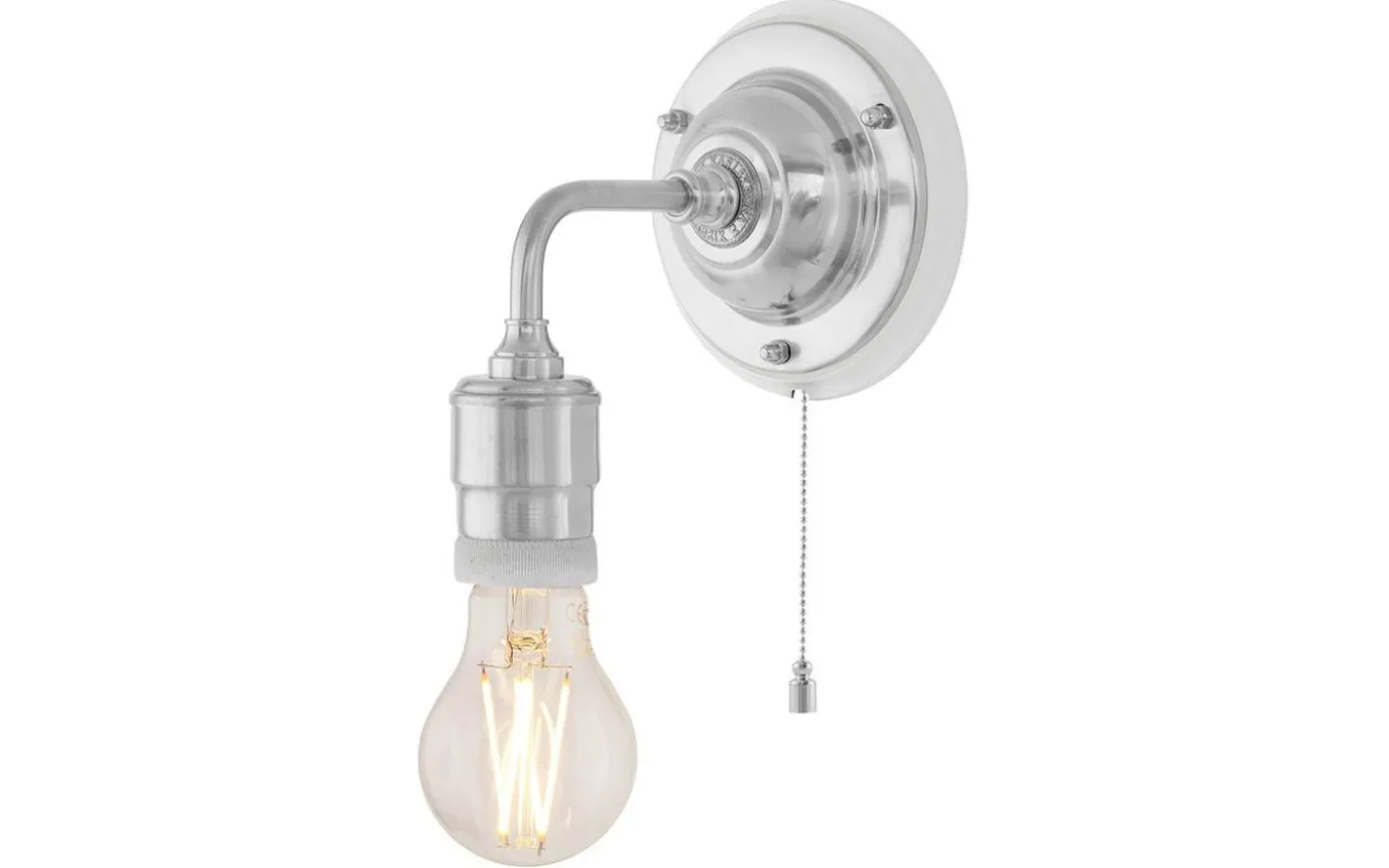 Nylander - Förnicklad / Brytare / Vitt fäste