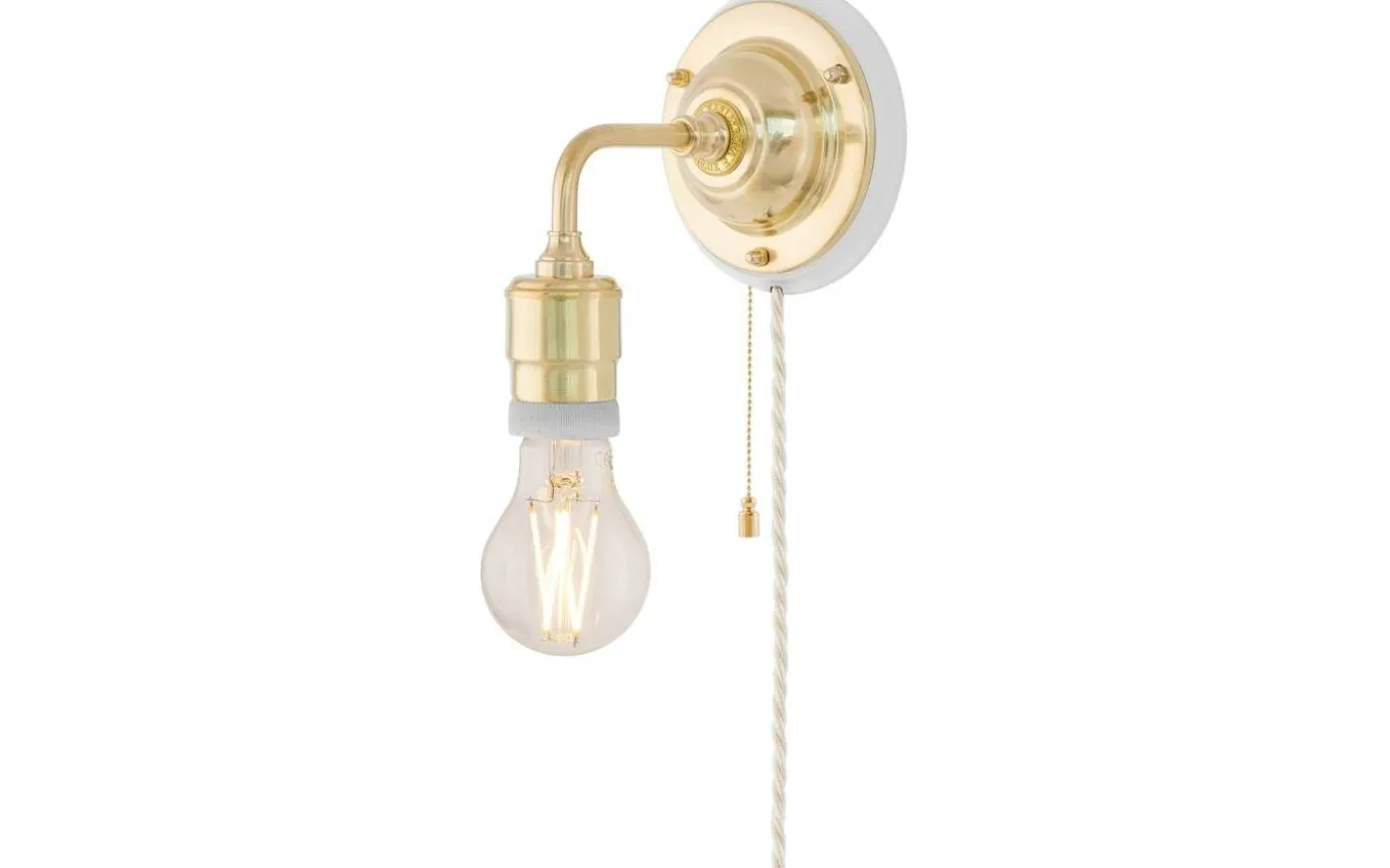 Nylander - Mässing / Brytare / Vitt fäste