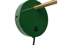 Ocean Vägglampa Mörkgrön/Mässing