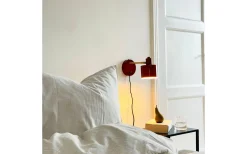 Ocean Vägglampa Mörkröd/Mässing