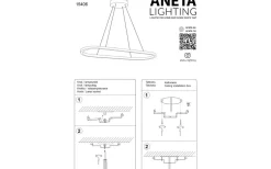 Oda Taklampa Oval 76cm LED 29W 3000K Svart