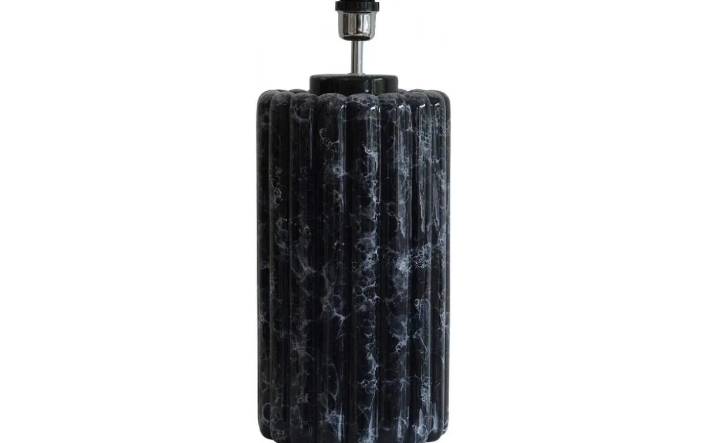 Odessa Lampfot 49cm Black Marble