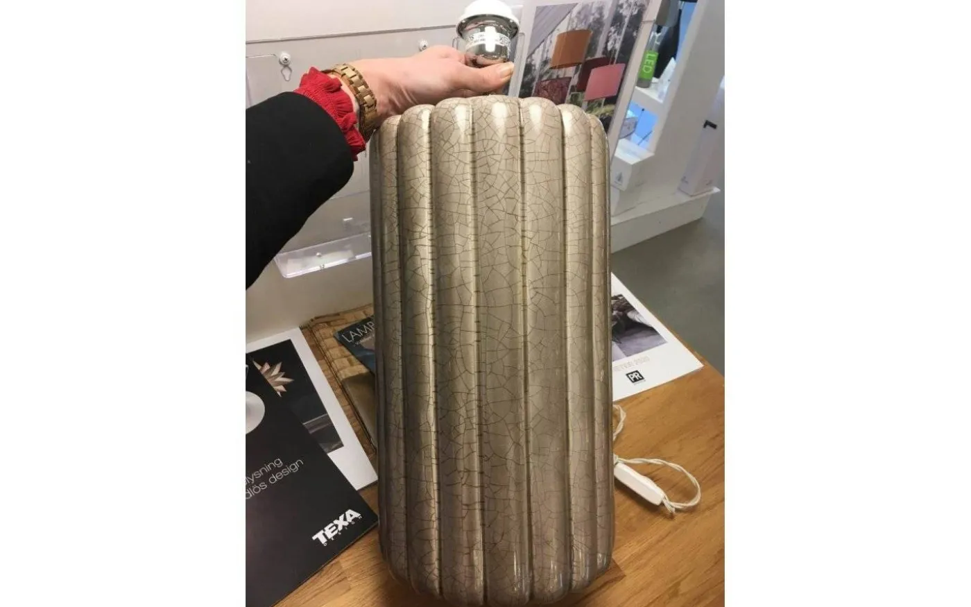 Odessa Lampfot 49cm Grå