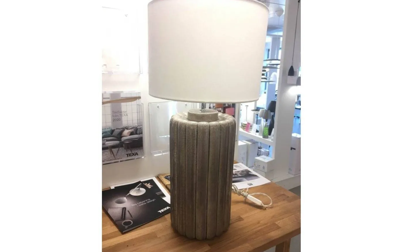 Odessa Lampfot 49cm Grå