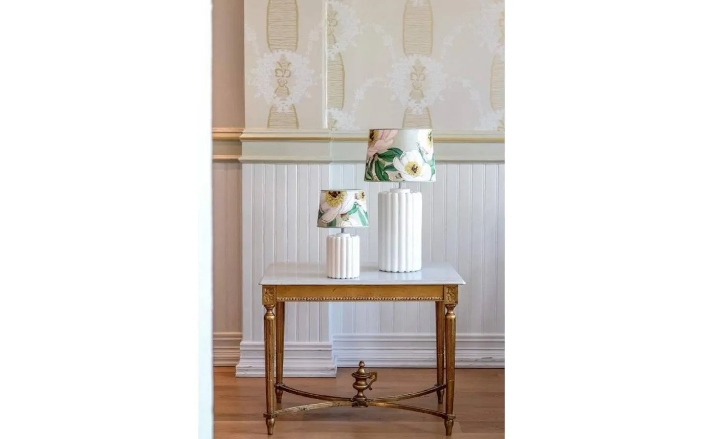 Odessa Lampfot 49cm Vit