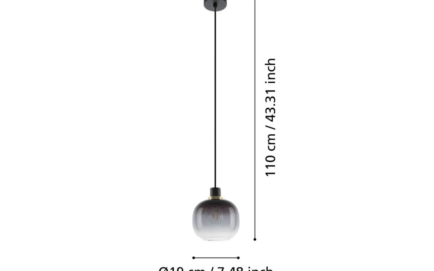 Oilella Fönsterlampa 19cm Svart/Grå