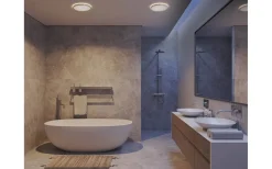 Oja Plafond 42cm CCT 3-stegs DIM LED 3000/4000K 19W Krom IP54