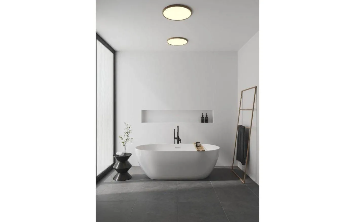 Oja Plafond 42cm DIM LED 2700K 24W Natur IP54