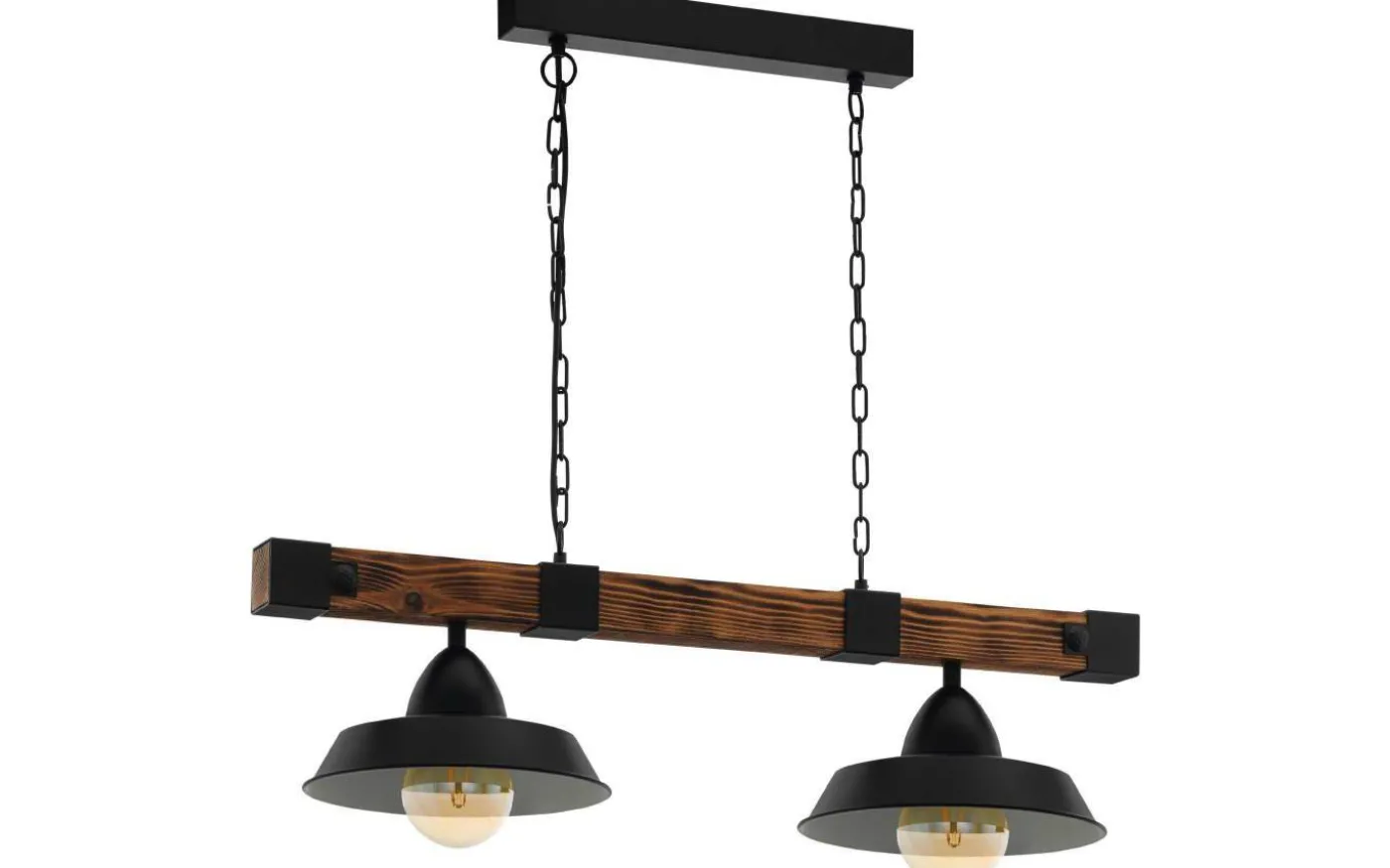 Oldbury Taklampa 86cm 2L Svart/Rustik