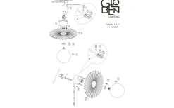Omega Plafond/Vägglampa 35cm Svart
