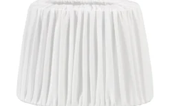 Omera Oval Lampskärm 27cm Veckad Classico Vit